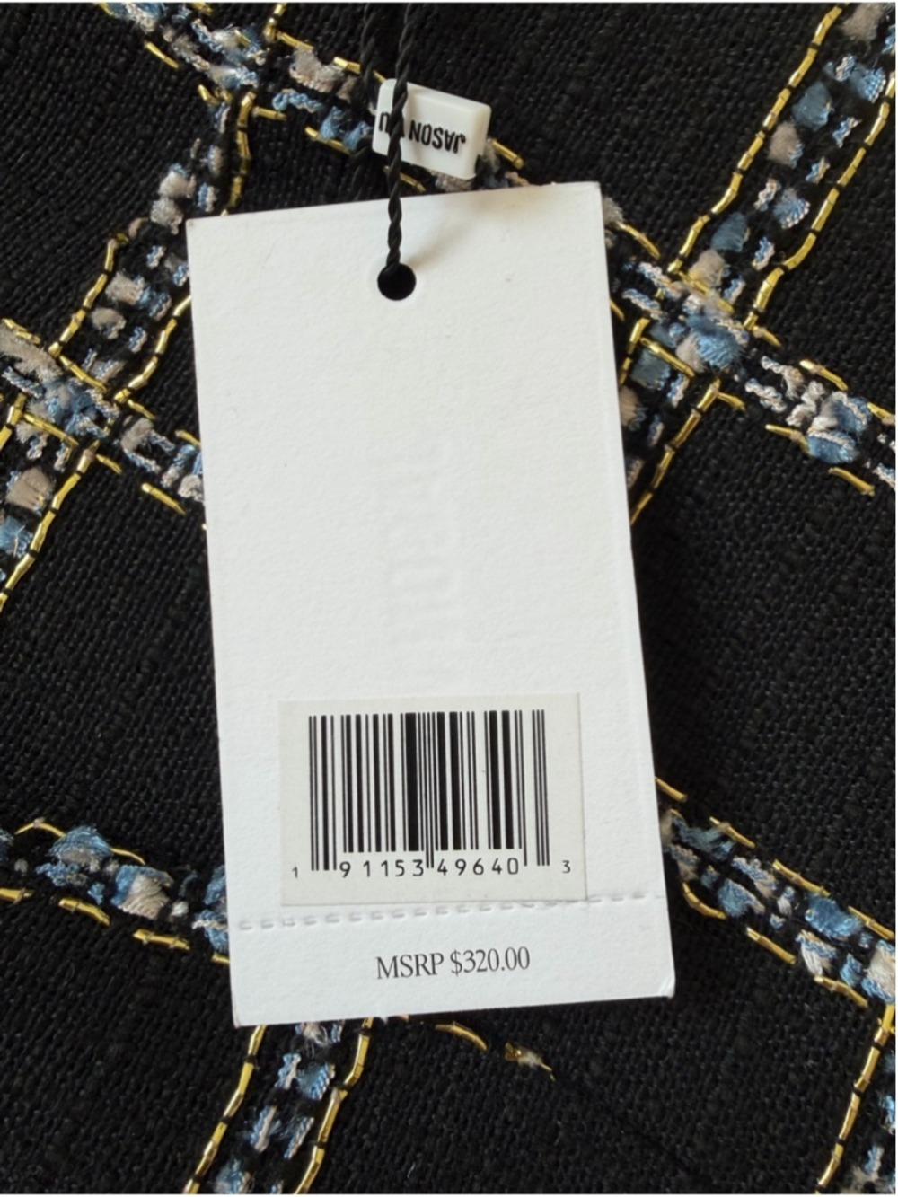 JASON WU PLAID TWEED GOLD MINI DRESS NEW WITH TAGS SIZE L - Picture 5 of 12